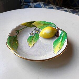 Noritake Lusterware 3D Raised Lemon on a gorgeous Dish